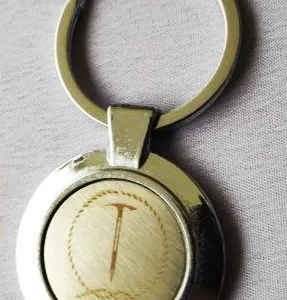 Key Chain Golden Colour Round