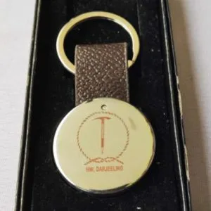 Key Chain Golden Gloss Round